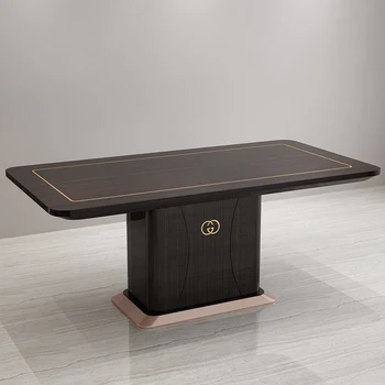 Обеденный стол и стулья из каменной плиты с телескопическим вращением, небольшой квадратный обеденный стол двойного назначения