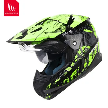 Оригинальный внедорожный шлем MT, раллийный мотоциклетный шлем, сертифицированный ЕЭК в горошек, шлем для внедорожного снаряжения, Аксессуары для мотоциклов