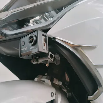 Первый Вид Под Фарами Комплект Монтажных Кронштейнов Камеры Для Мотоцикла Honda Gold Wing GL1800 F6B 2018-UP Из Нержавеющей Стали Gopro
