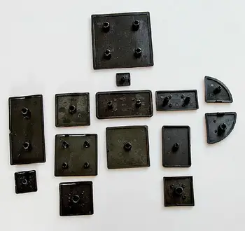 Пластиковая торцевая крышка Wkooa Аксессуары из алюминиевого профиля Черного цвета для 4545