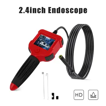 Промышленный Эндоскоп с 2,4-дюймовым экраном, Инспекционная камера 5,5 мм HD, ручной Эндоскоп, водонепроницаемый Бороскоп