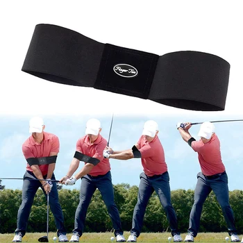 Профессиональный Эластичный Тренажер для Качания гольфа Arm Band Belt Gesture Alignment Учебное Пособие для Практикующего Гида Golf Swing Trainer