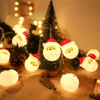 Рождественские светодиодные украшения, подвески в виде рождественской елки, световые гирлянды Санта-Клауса, красочные световые подвески, макет сцены, украшение