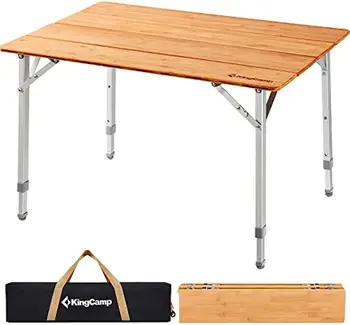 Складной Походный столик в 4 сложения, легкий, с регулируемой высотой, алюминиевые Ножки для пикника в помещении, на открытом воздухе, на пляже