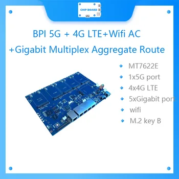 Совокупный маршрут Banana PI BPI 5G + 4G LTE + Wifi AC + Гигабитный Мультиплекс