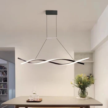 Современная светодиодная подвесная лампа с регулируемой яркостью для столовой Кухни гостиной Спальни Люстра в помещении Декоративные лампы
