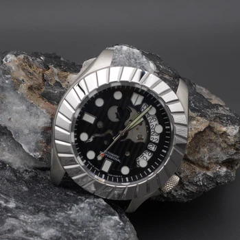 Часы для дайвинга Mod SKX007, автоматические механические мужские часы, сапфировое стекло, водонепроницаемость 200 М, C3, Светящийся механизм NH36