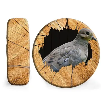 Чехол для запасного колеса с изображением траурного голубя с отверстием в дереве, Декор для грузовика Dove Birds Lovers Fbmh260939